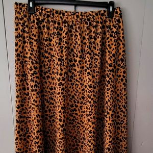 'Ava & Viv' 1X Leopard Print Skirt